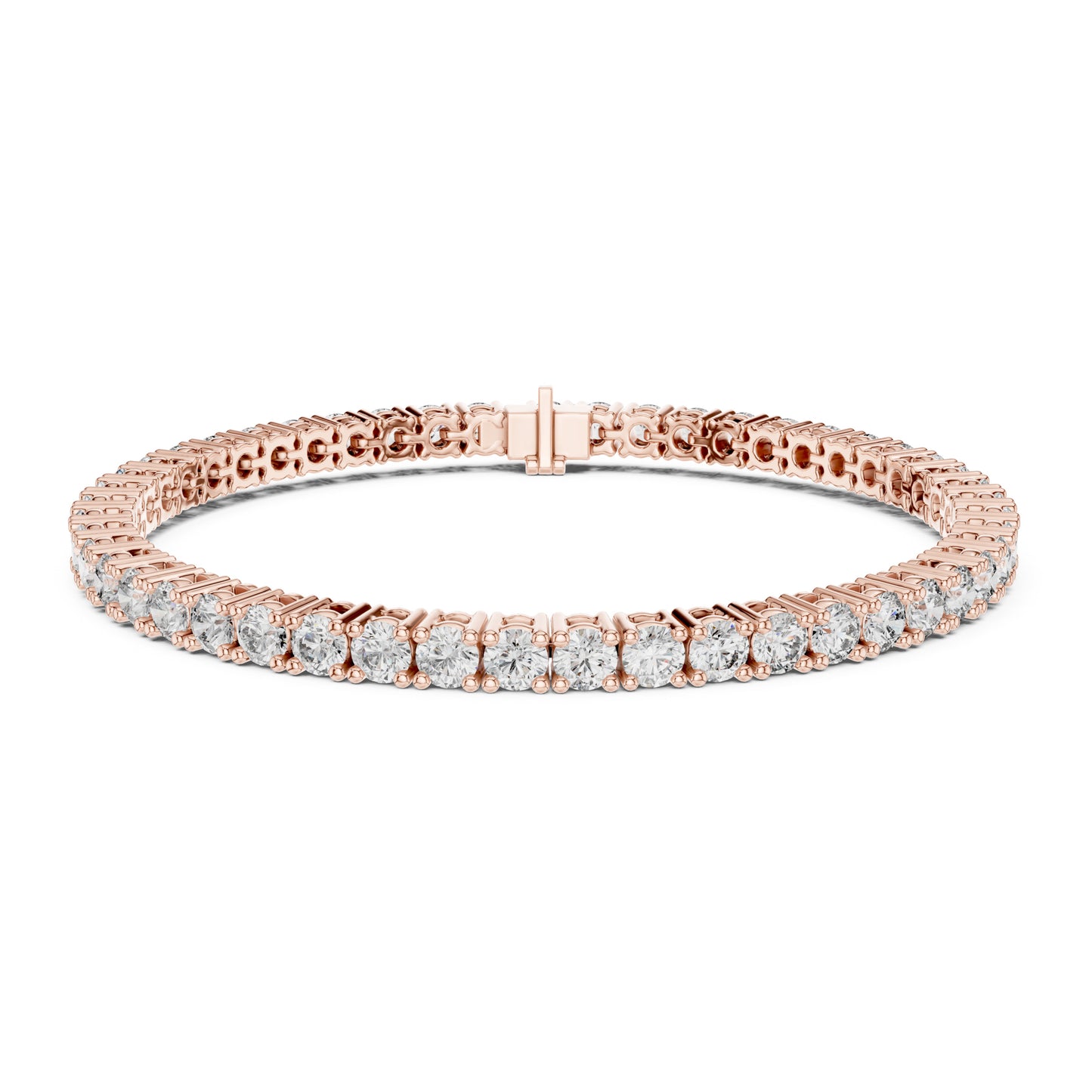 Aurora 7 Carat Round Lab Grown Diamond Slim Tennis Bracelet