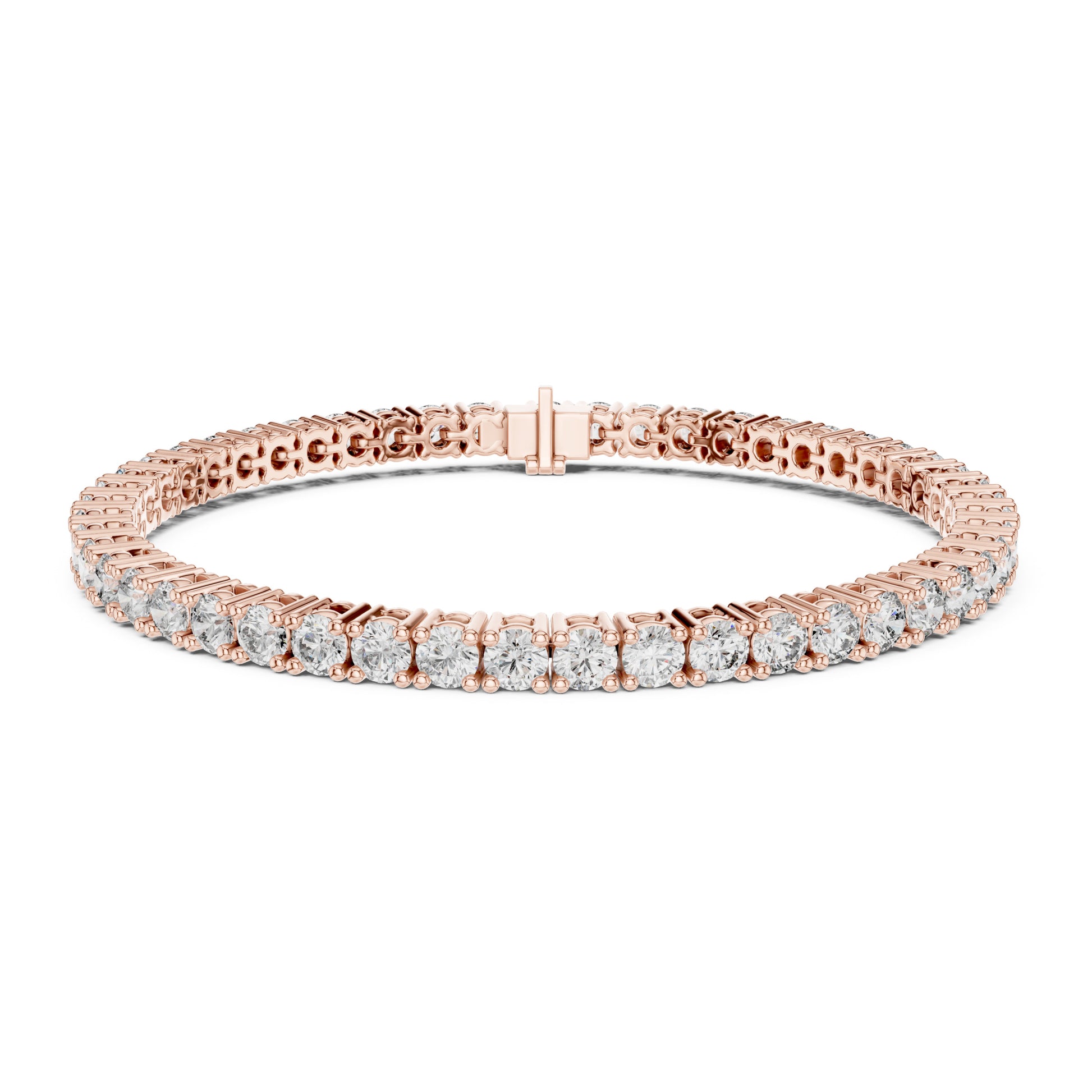 Aurora 7 Carat Round Lab Grown Diamond Slim Tennis Bracelet