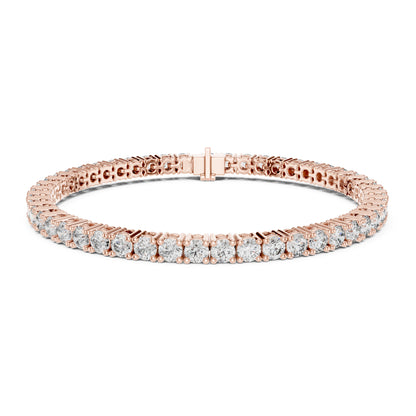 Aurora 7 Carat Round Lab Grown Diamond Slim Tennis Bracelet