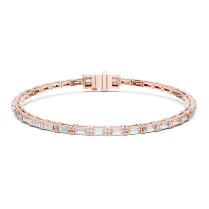 Vera 4 Carat Baguette Lab Grown Diamond Tennis Bracelet