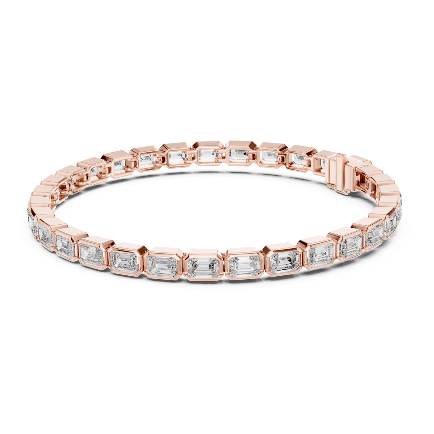 Isla 10 Carat Emerald Lab Grown Diamond Bezel Tennis Bracelet