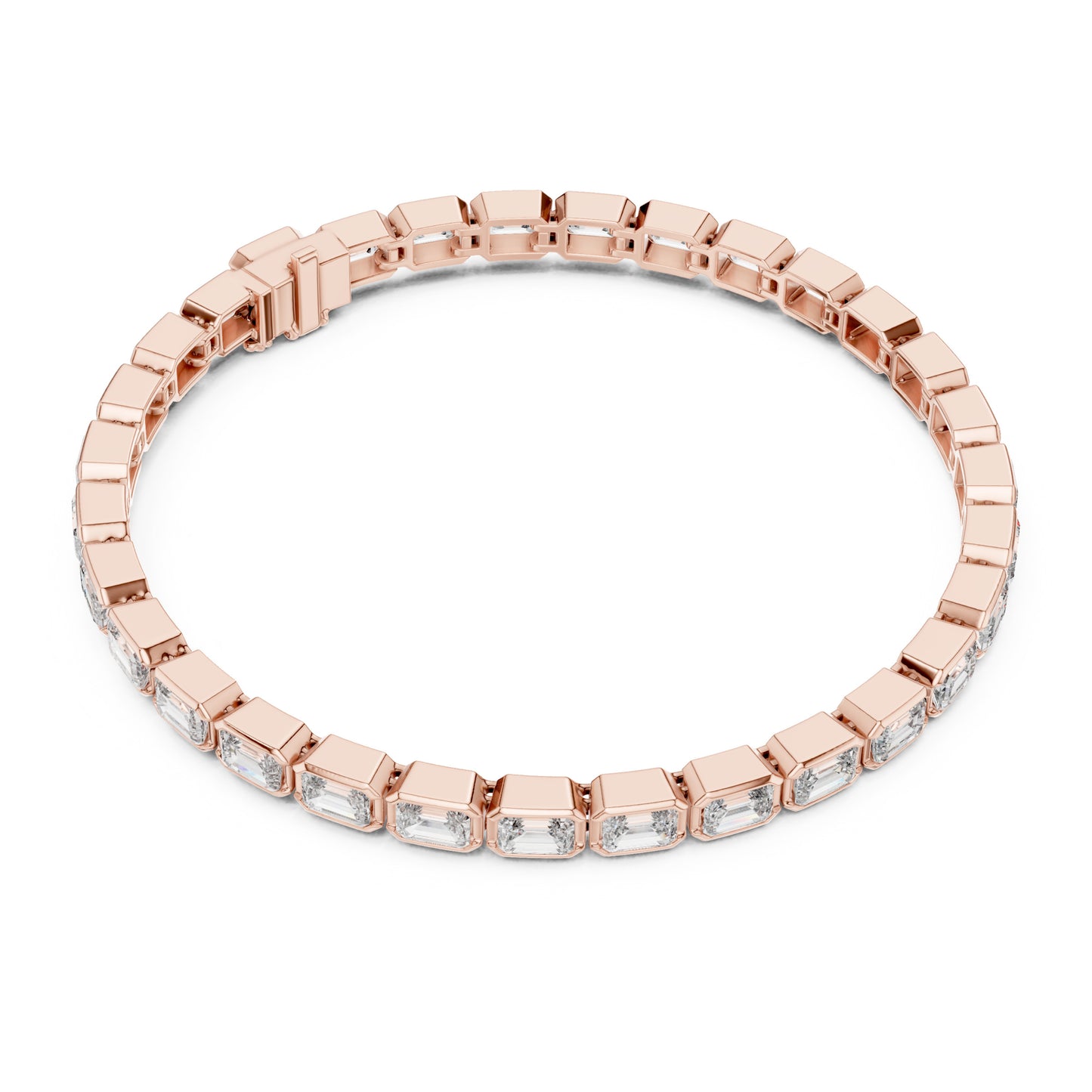 Isla 10 Carat Emerald Lab Grown Diamond Bezel Tennis Bracelet