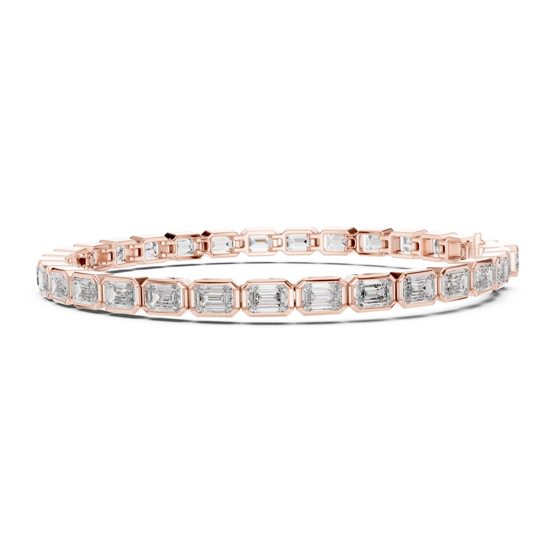 Isla 10 Carat Emerald Lab Grown Diamond Bezel Tennis Bracelet