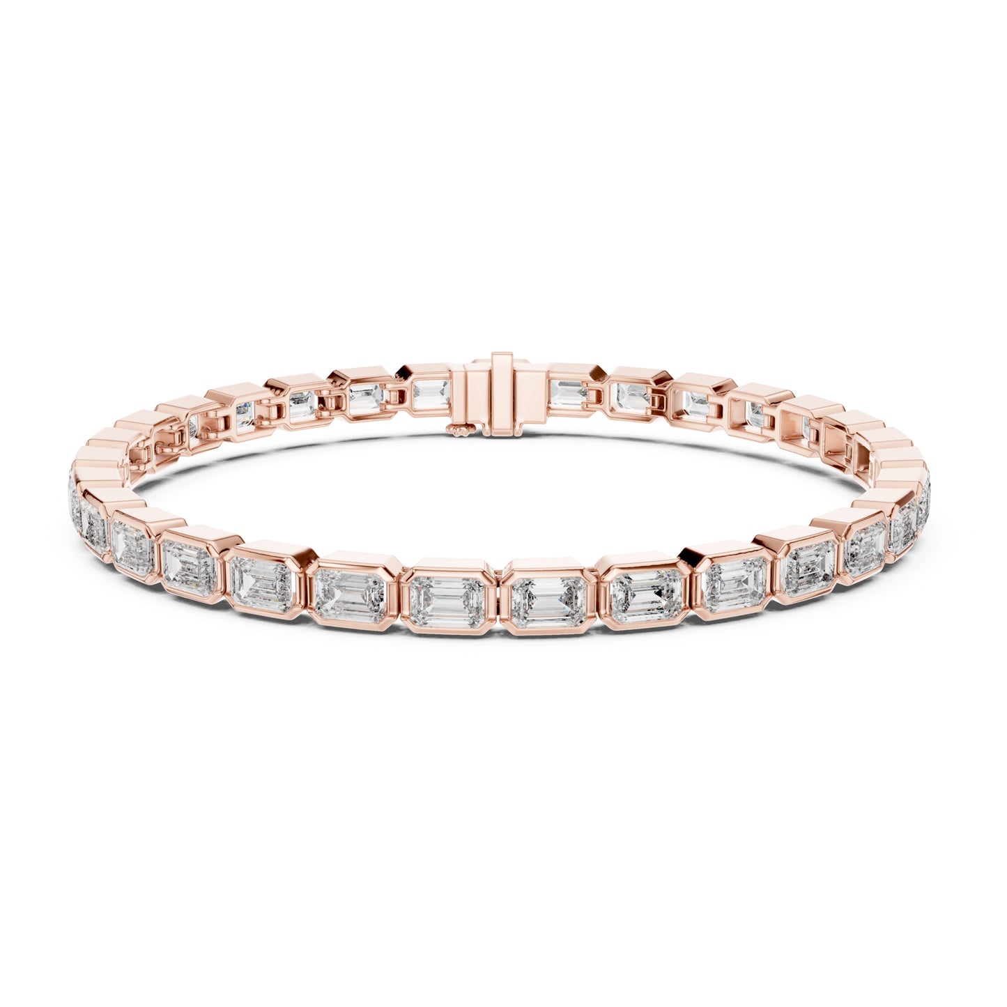 Isla 10 Carat Emerald Lab Grown Diamond Bezel Tennis Bracelet