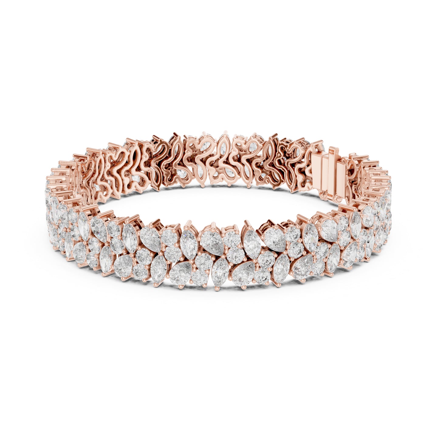 Aurora 15 Carat Pear Lab Grown Diamond Marquise Tennis Bracelet