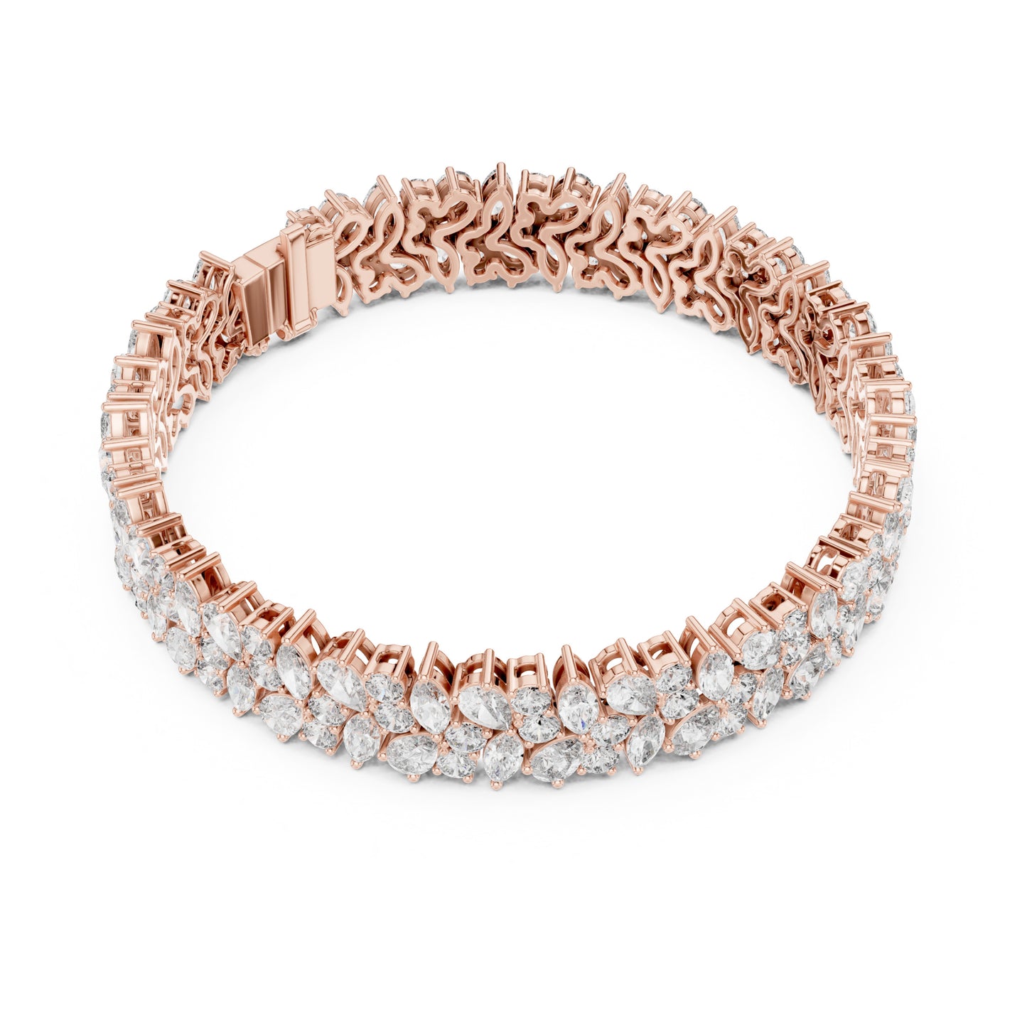 Aurora 15 Carat Pear Lab Grown Diamond Marquise Tennis Bracelet