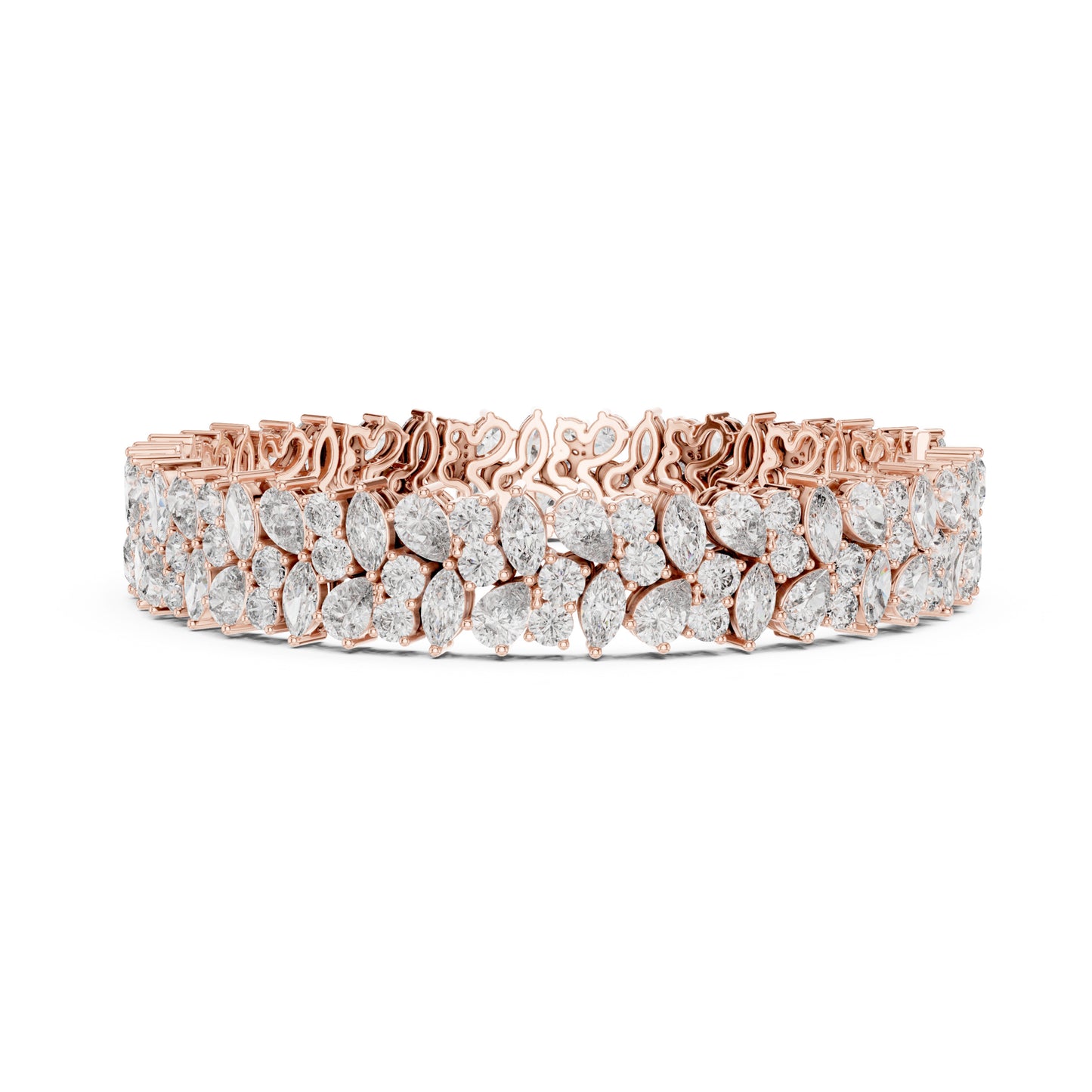 Aurora 15 Carat Pear Lab Grown Diamond Marquise Tennis Bracelet