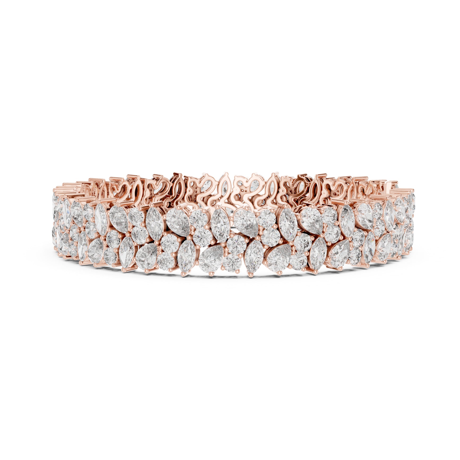 Aurora 15 Carat Pear Lab Grown Diamond Marquise Tennis Bracelet