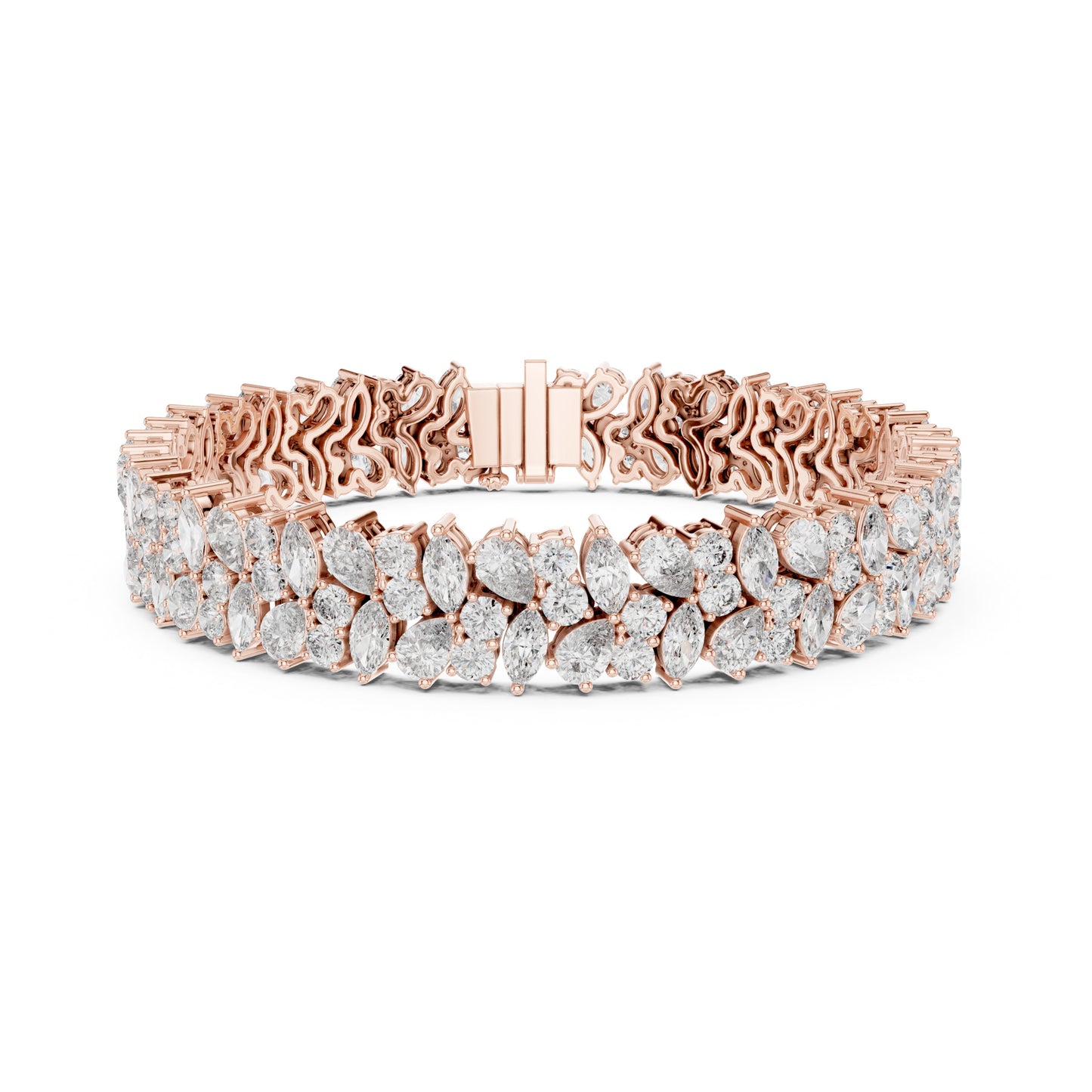 Aurora 15 Carat Pear Lab Grown Diamond Marquise Tennis Bracelet
