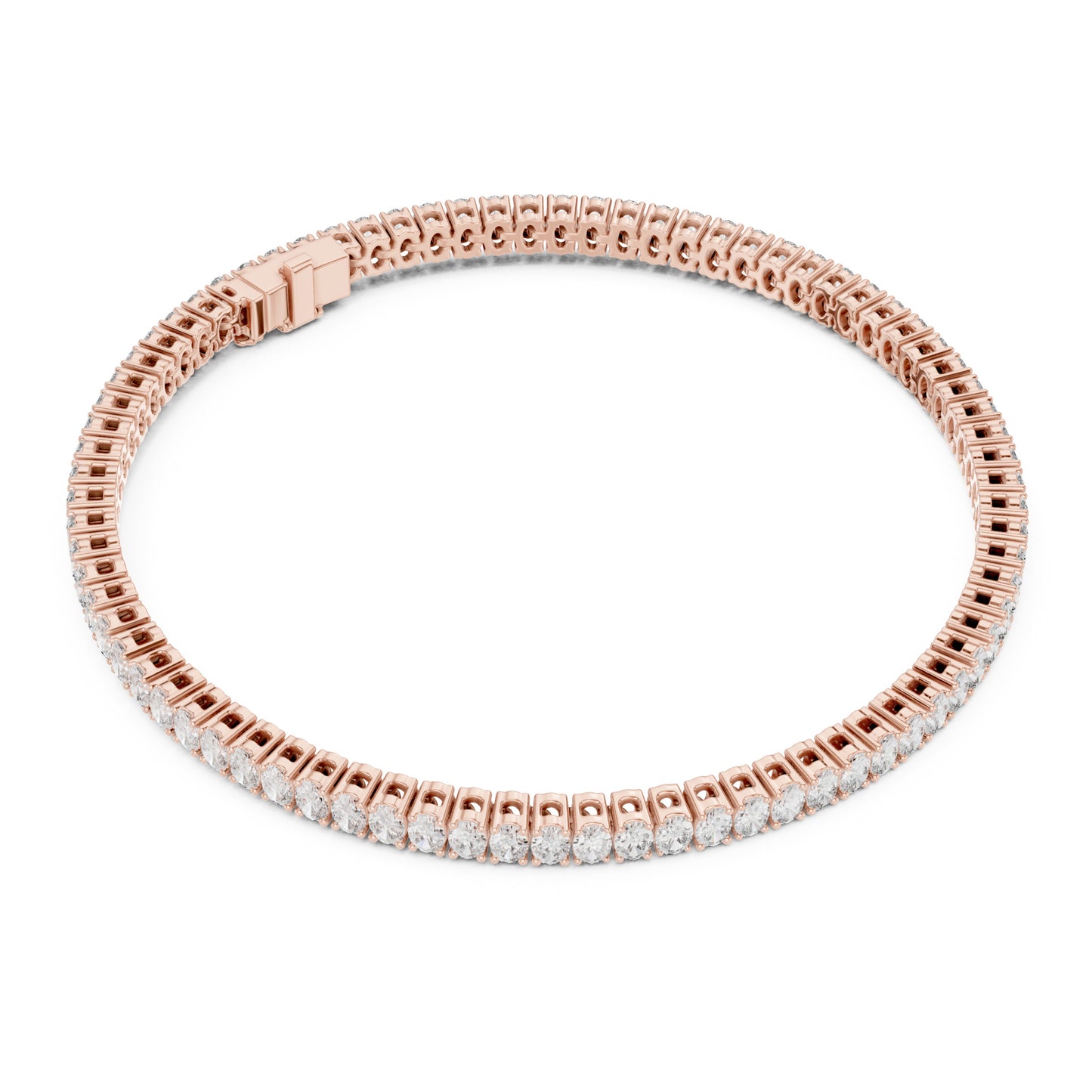 Aurora 12 Carat Oval Lab Grown Diamond Tennis Bracelet