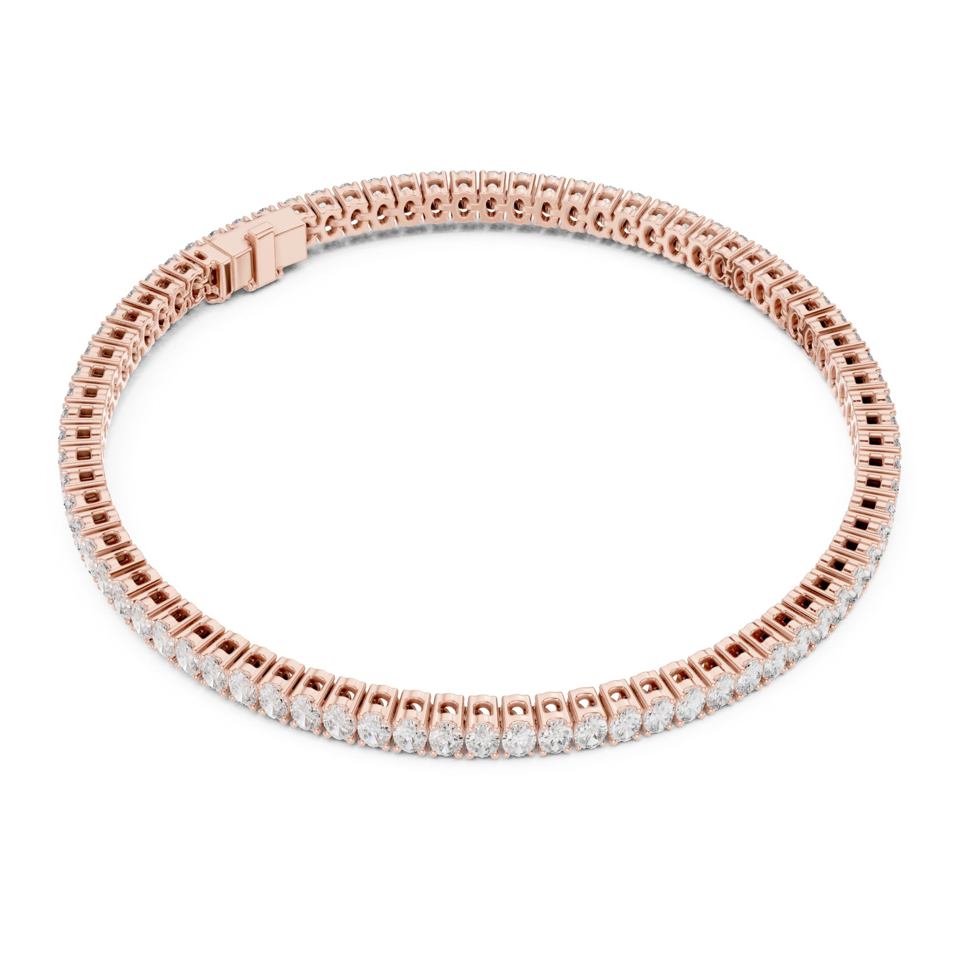 Aurora 12 Carat Oval Lab Grown Diamond Tennis Bracelet