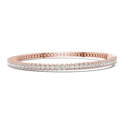 Aurora 12 Carat Oval Lab Grown Diamond Tennis Bracelet