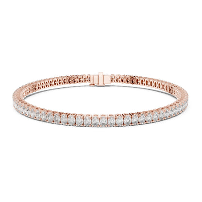 Aurora 12 Carat Oval Lab Grown Diamond Tennis Bracelet