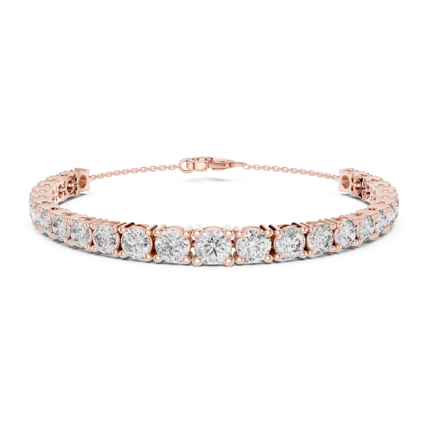 Aurora 8 Carat Round Lab Grown Diamond Graduated Tennis Bracelet