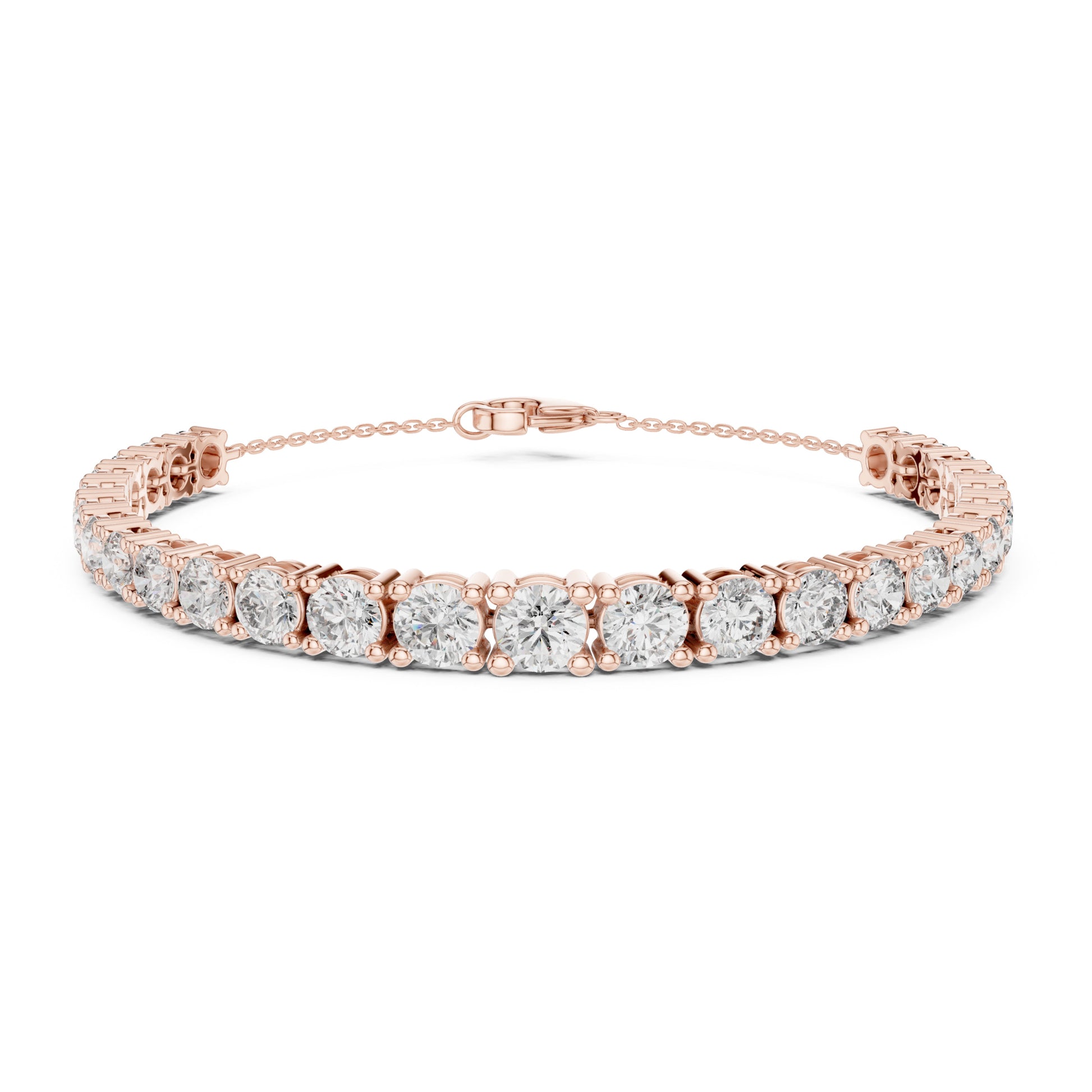 Aurora 8 Carat Round Lab Grown Diamond Graduated Tennis Bracelet