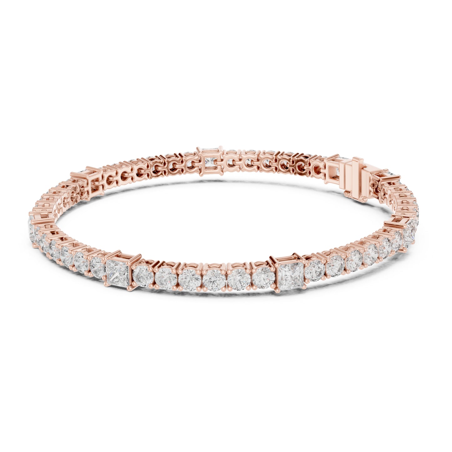 Aurora 7 Carat Princess Lab Grown Diamond Tennis Bracelet