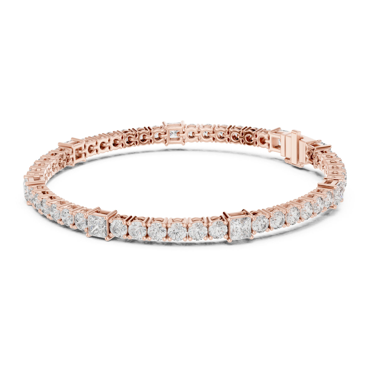 Aurora 7 Carat Princess Lab Grown Diamond Tennis Bracelet