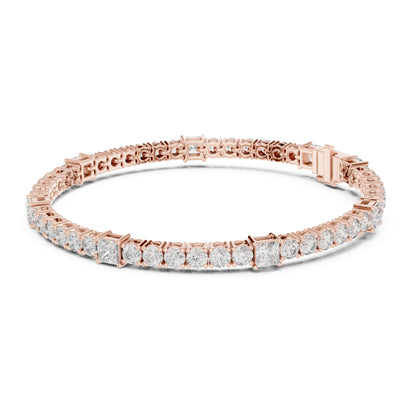 Aurora 7 Carat Princess Lab Grown Diamond Tennis Bracelet