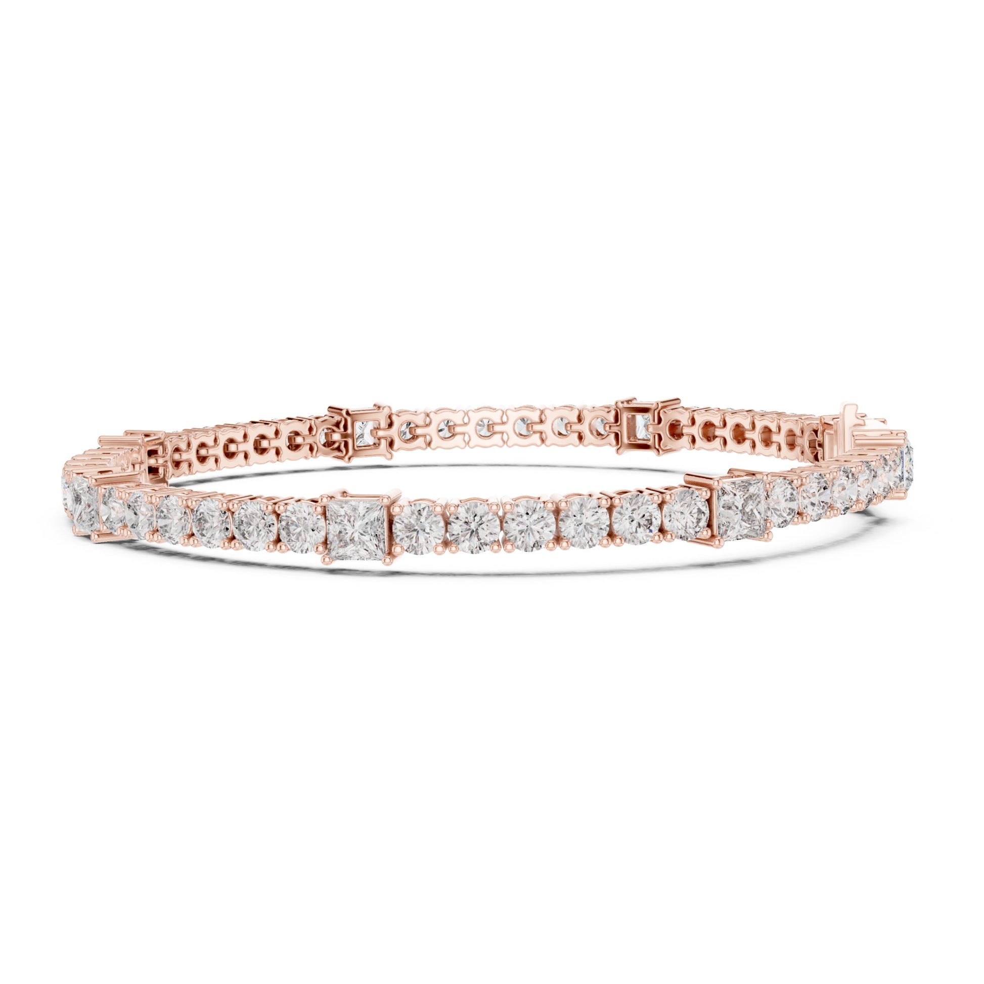 Aurora 7 Carat Princess Lab Grown Diamond Tennis Bracelet