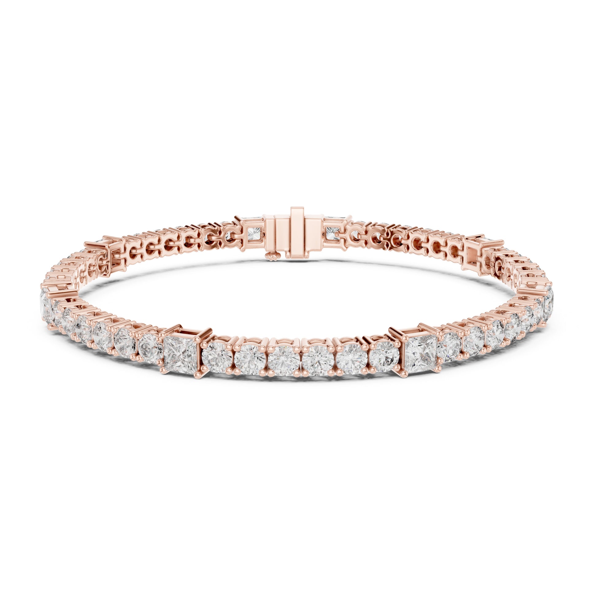 Aurora 7 Carat Princess Lab Grown Diamond Tennis Bracelet