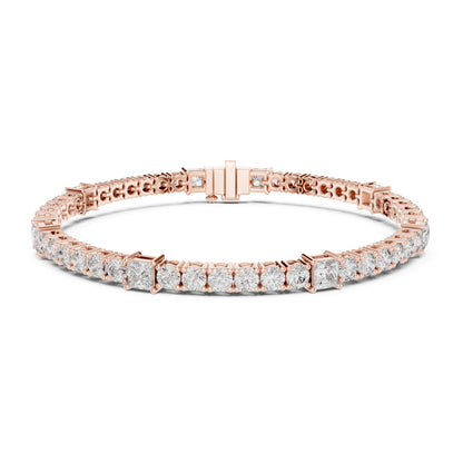 Aurora 7 Carat Princess Lab Grown Diamond Tennis Bracelet