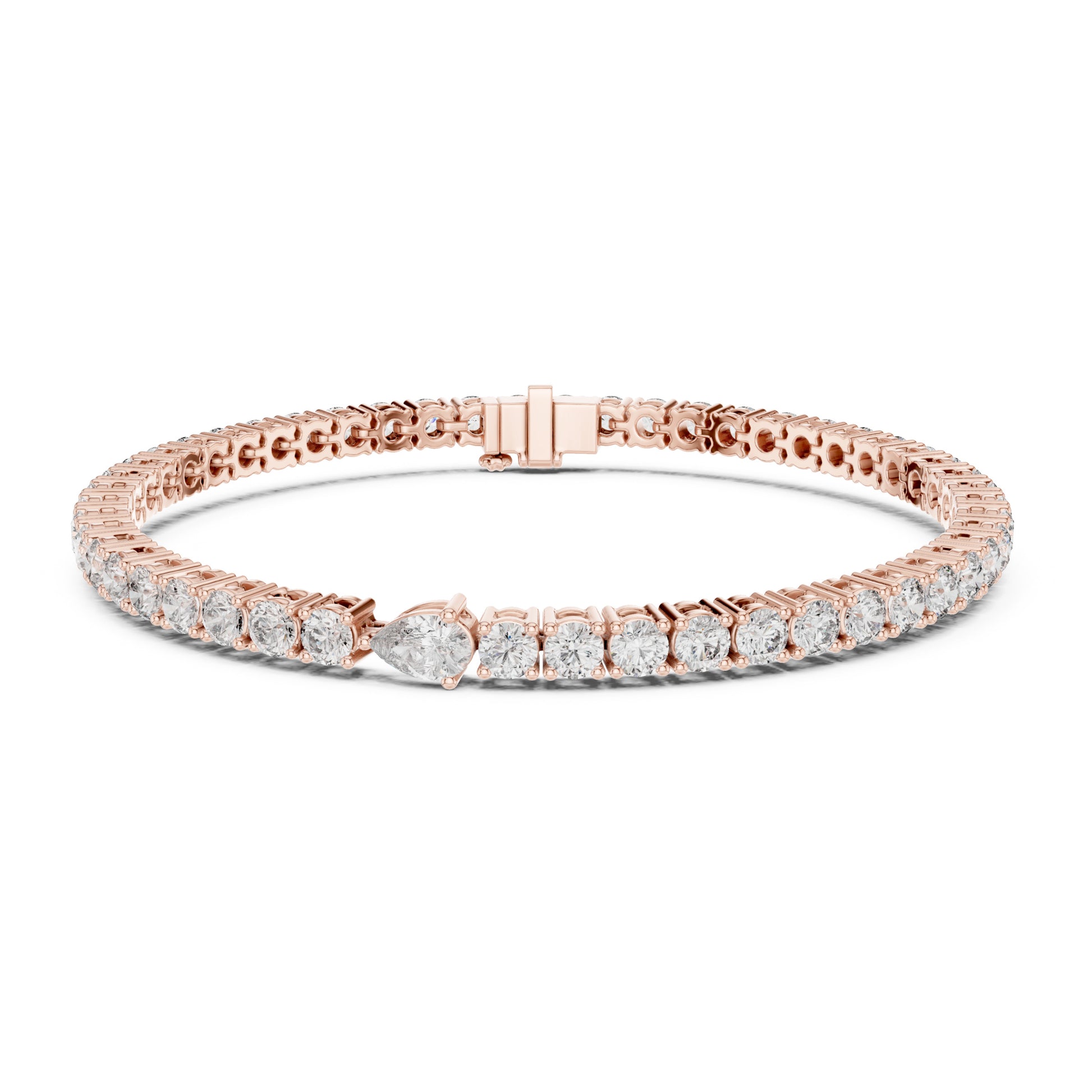 Aurora 6 Carat Pear Lab Grown Diamond Tennis Bracelet