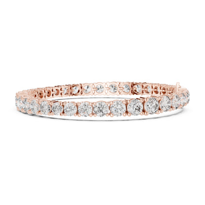 Aurora 12 Carat Round Lab Grown Diamond Collet Tennis Bracelet