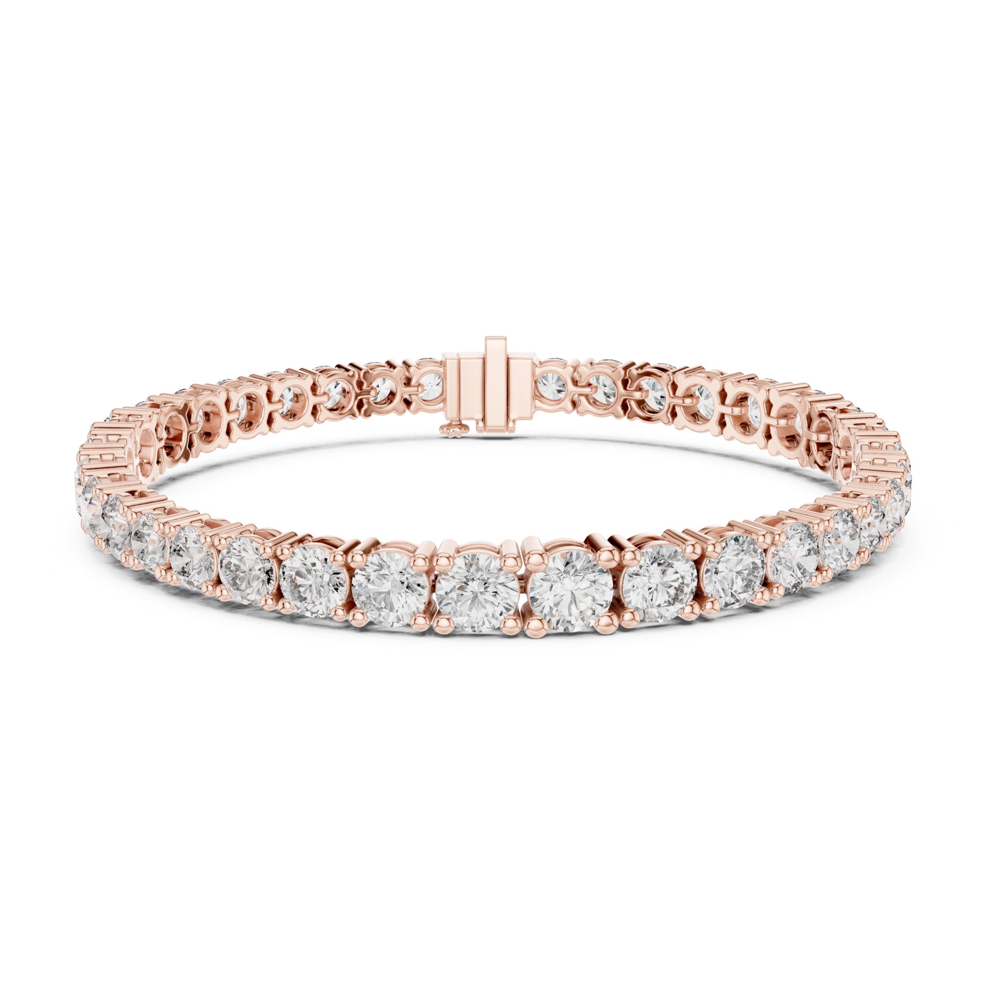 Aurora 12 Carat Round Lab Grown Diamond Collet Tennis Bracelet