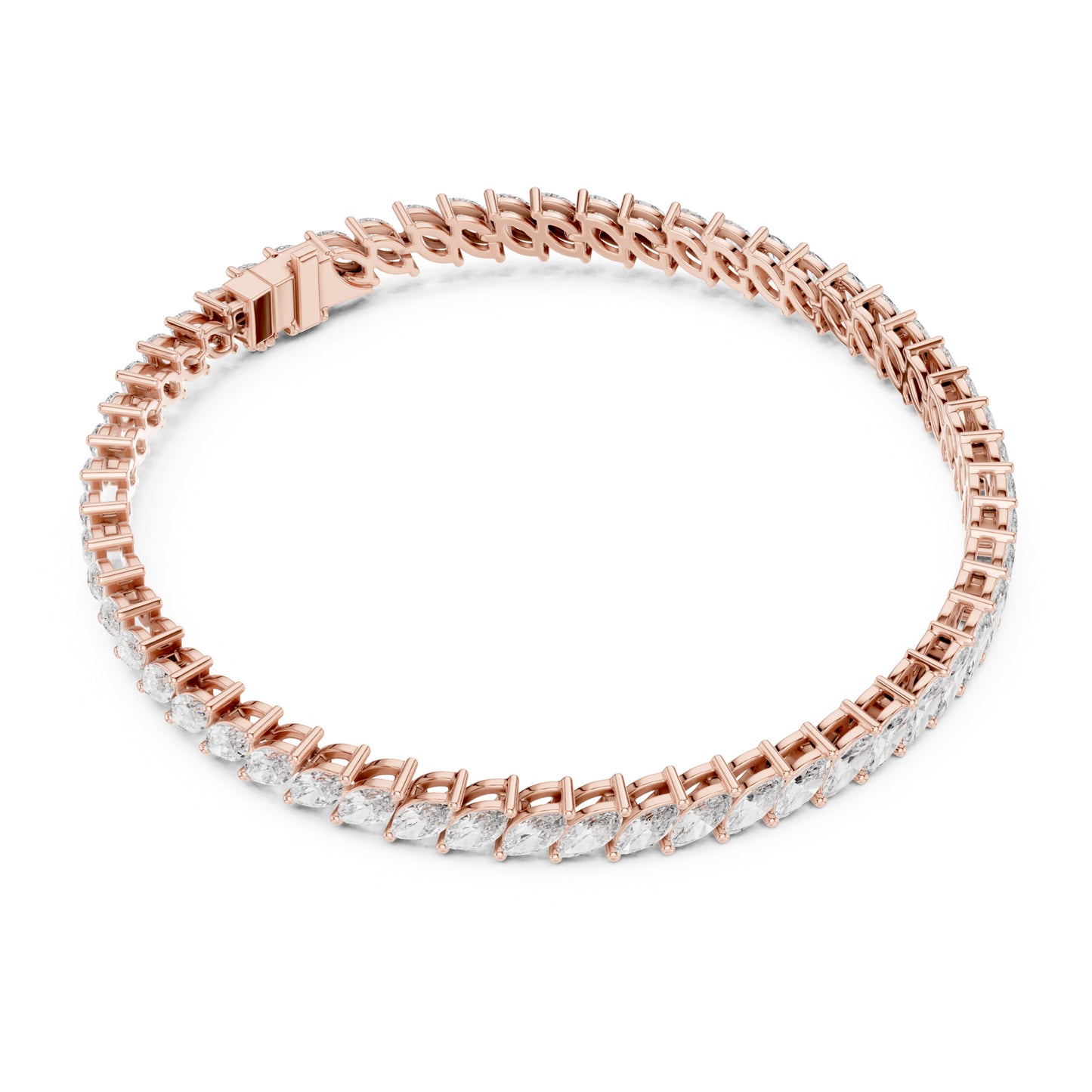 Aurora 9 Carat Marquise Lab Grown Diamond Tennis Bracelet