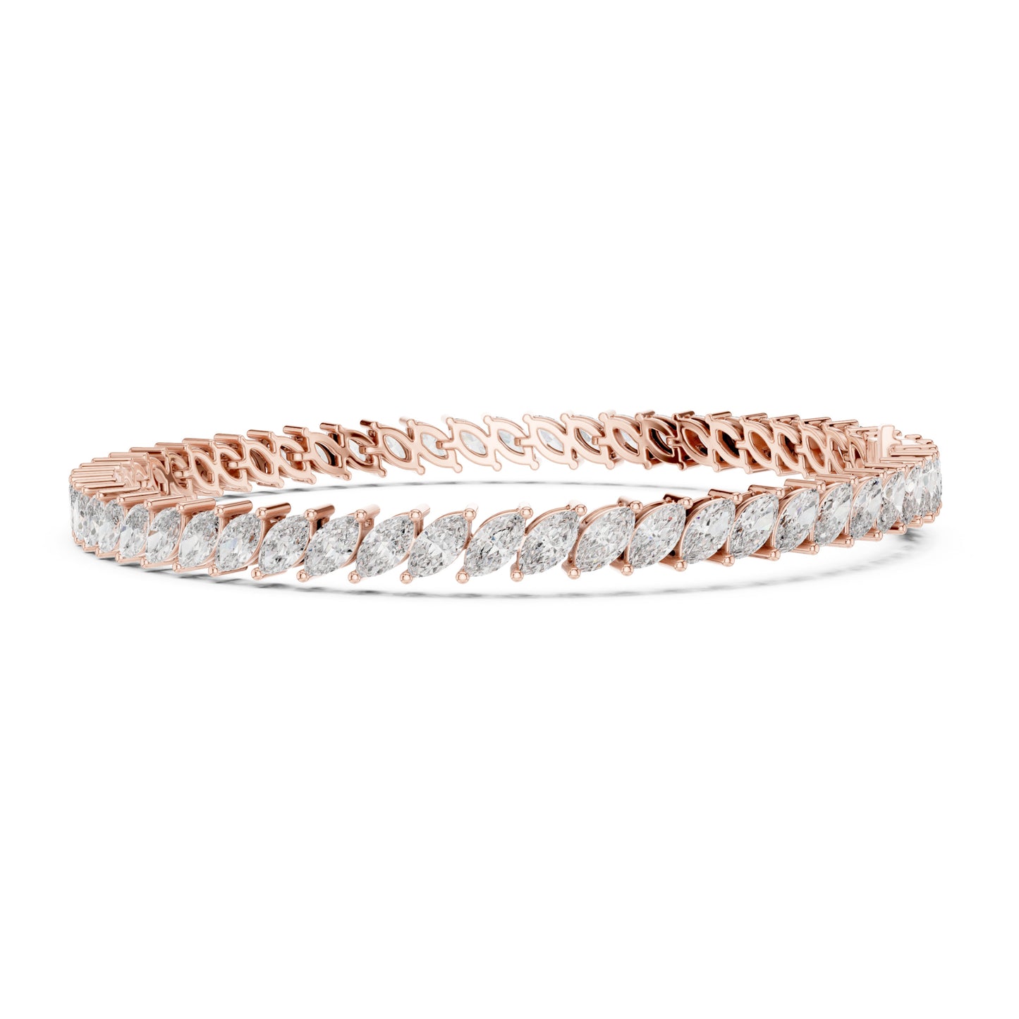 Aurora 9 Carat Marquise Lab Grown Diamond Tennis Bracelet