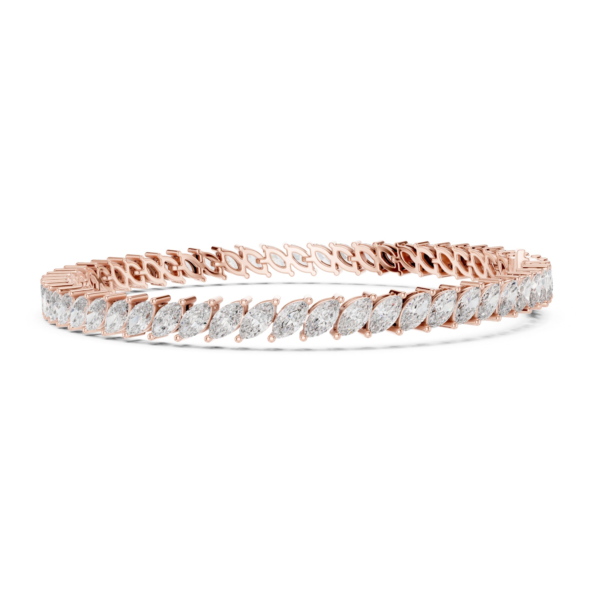 Aurora 9 Carat Marquise Lab Grown Diamond Tennis Bracelet
