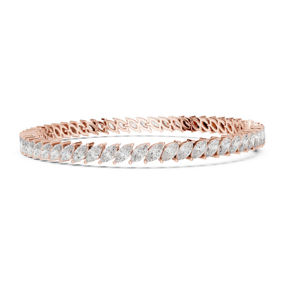 Aurora 9 Carat Marquise Lab Grown Diamond Tennis Bracelet