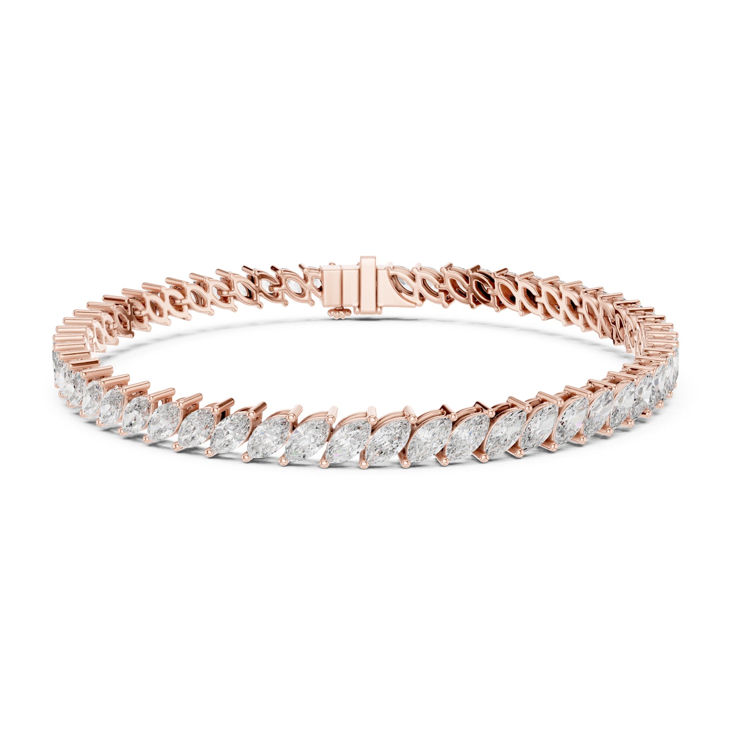 Aurora 9 Carat Marquise Lab Grown Diamond Tennis Bracelet