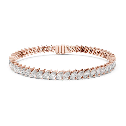 Aurora 9 Carat Marquise Lab Grown Diamond Tennis Bracelet