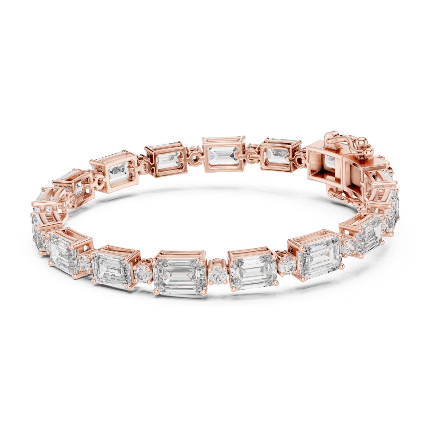 Vera 12 Carat Emerald Lab Grown Diamond Collet Tennis Bracelet