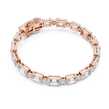 Vera 12 Carat Emerald Lab Grown Diamond Collet Tennis Bracelet