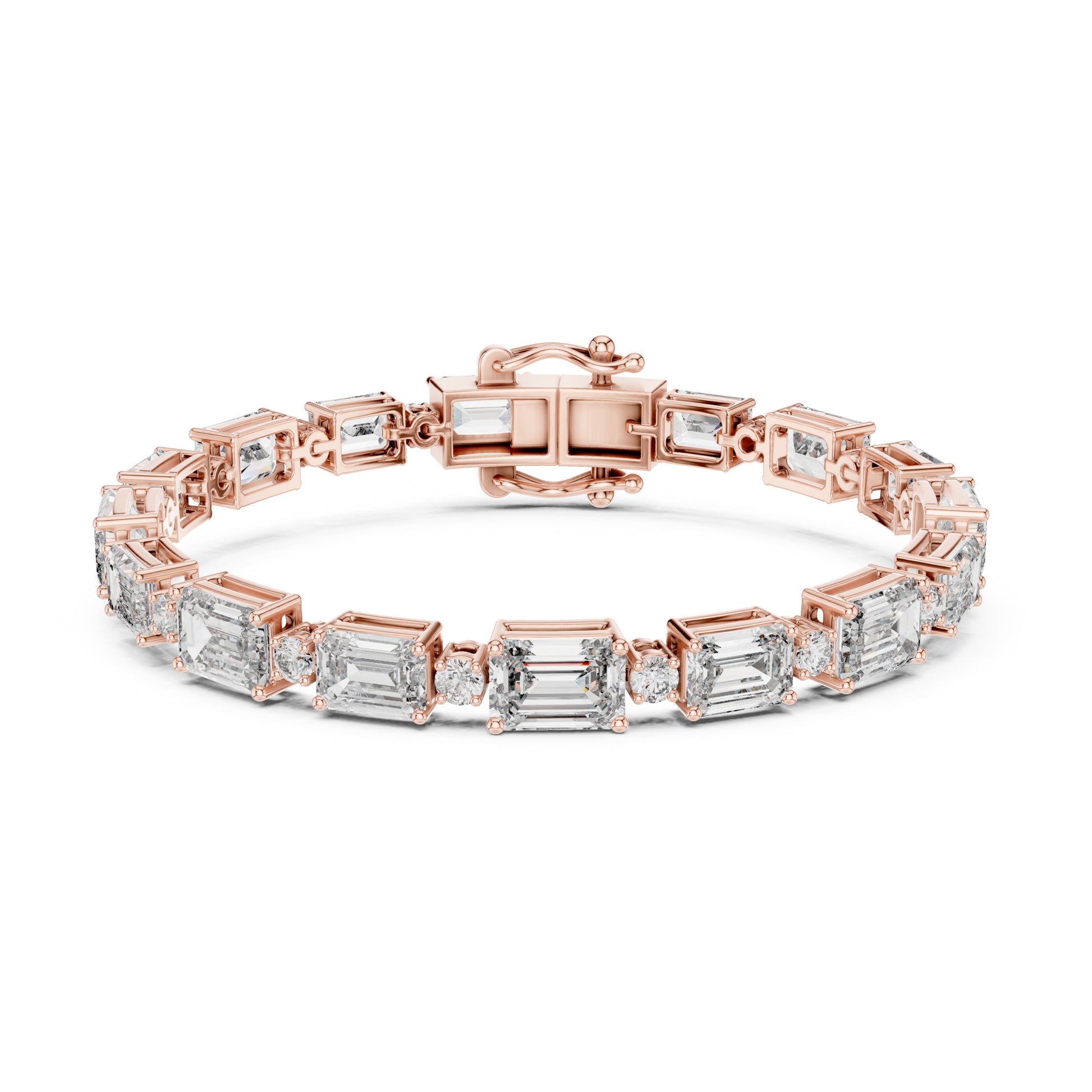 Vera 12 Carat Emerald Lab Grown Diamond Collet Tennis Bracelet