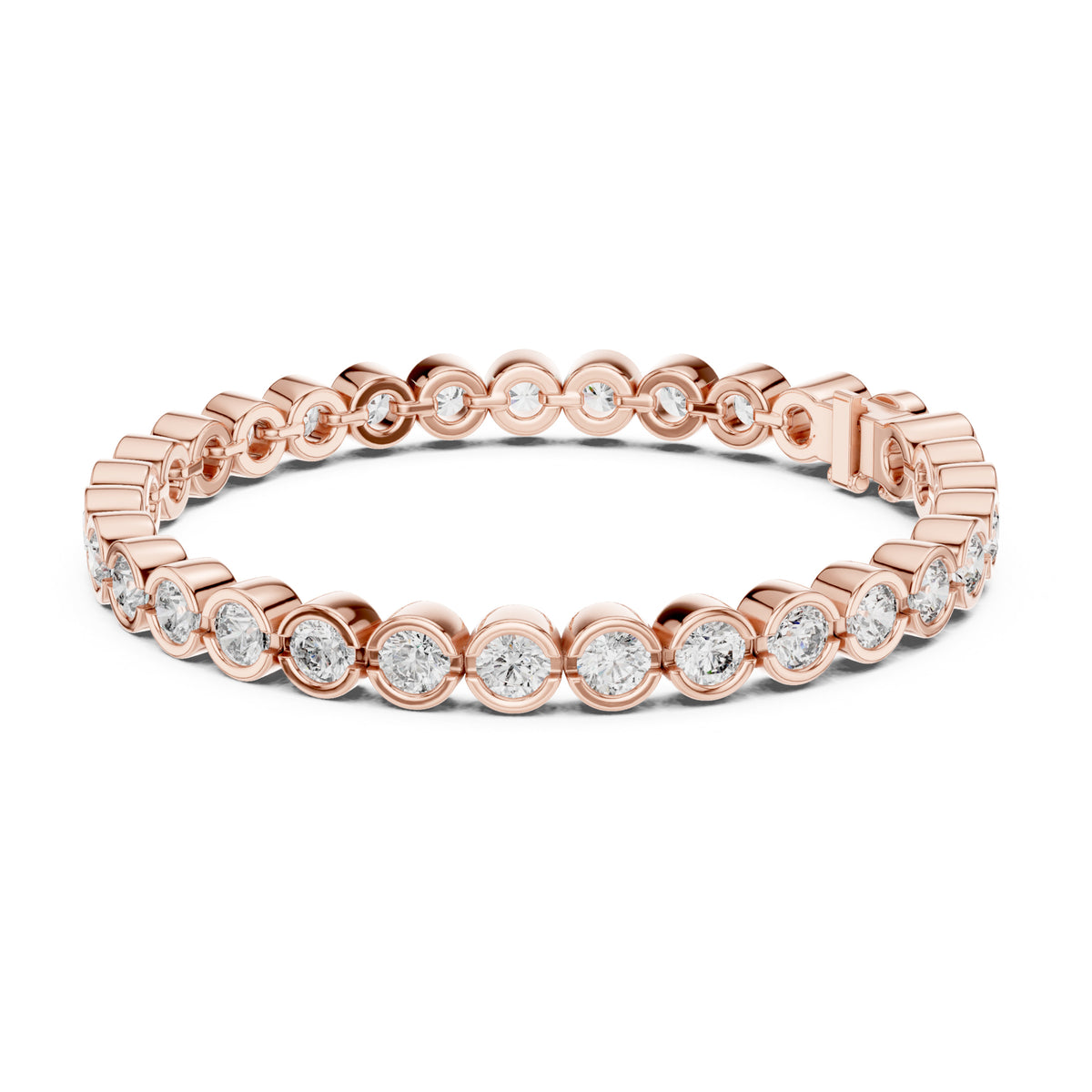 Isla 10 Carat Round Lab Grown Diamond Tennis Bracelet