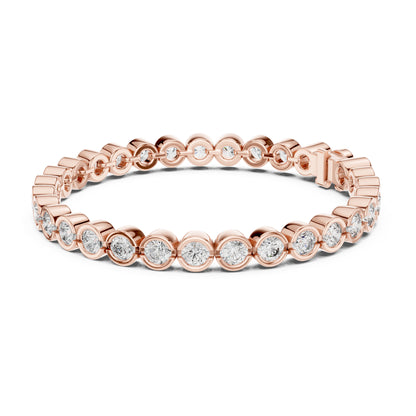 Isla 10 Carat Round Lab Grown Diamond Tennis Bracelet