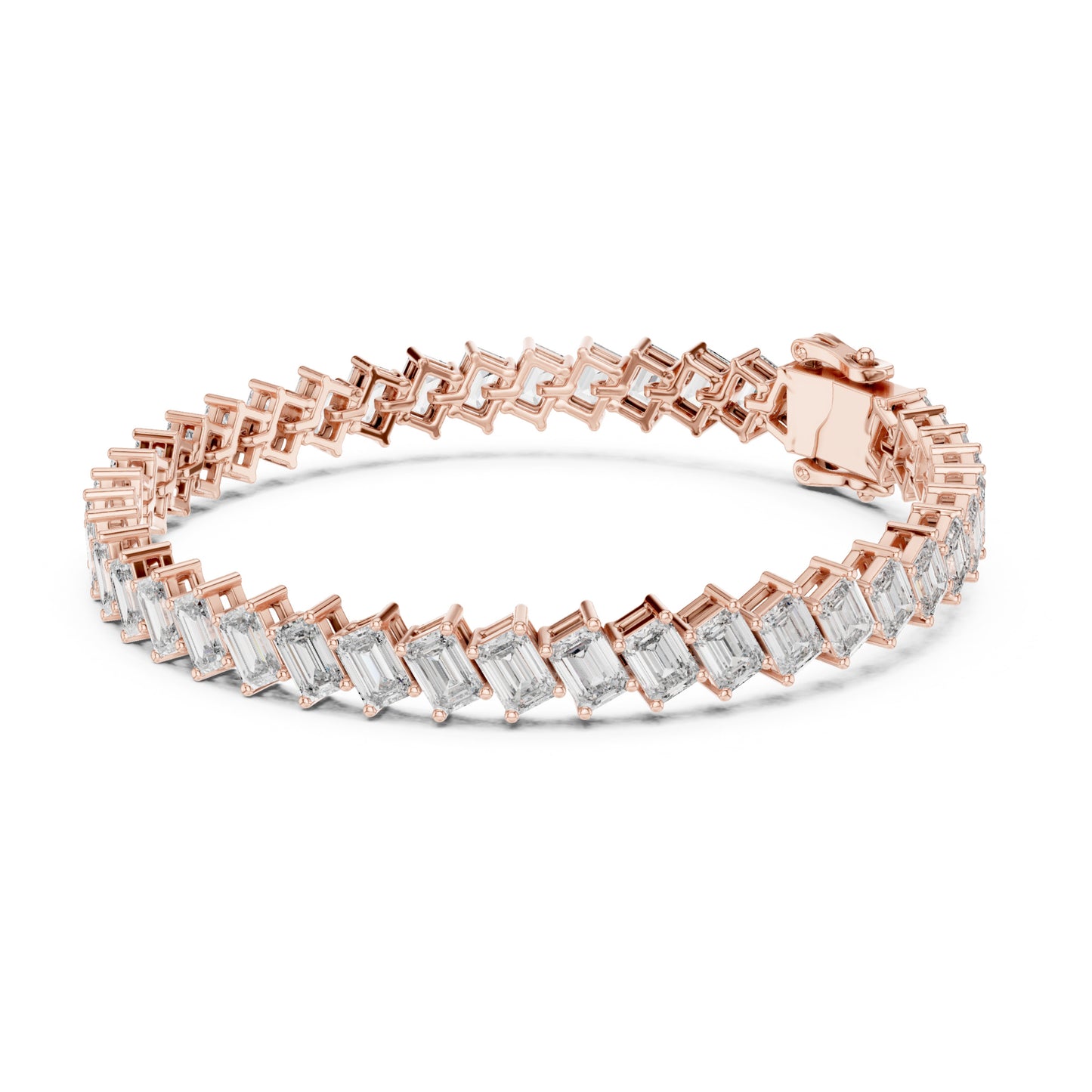 Vera 8 Carat Emerald Lab Grown Diamond Tennis Bracelet