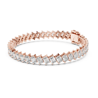 Vera 8 Carat Emerald Lab Grown Diamond Tennis Bracelet
