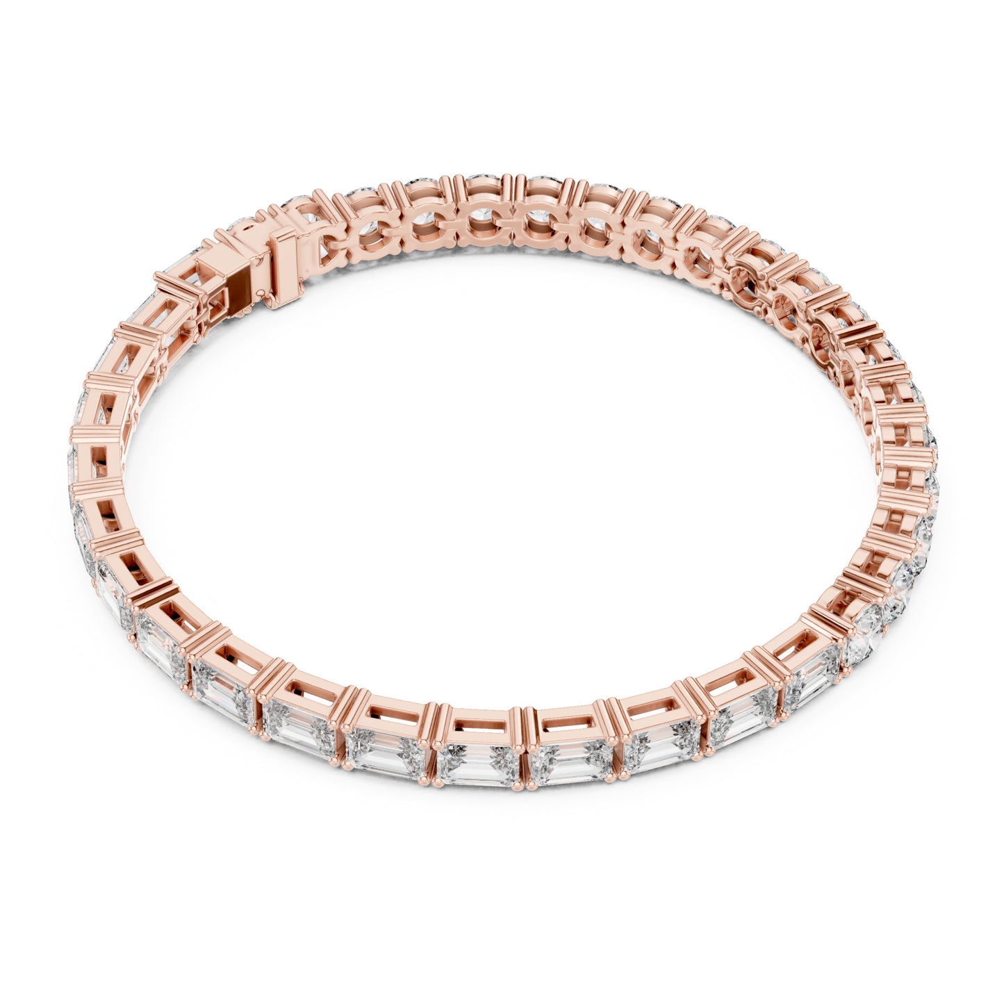 Vera 12 Carat Round Lab Grown Diamond Tennis Bracelet