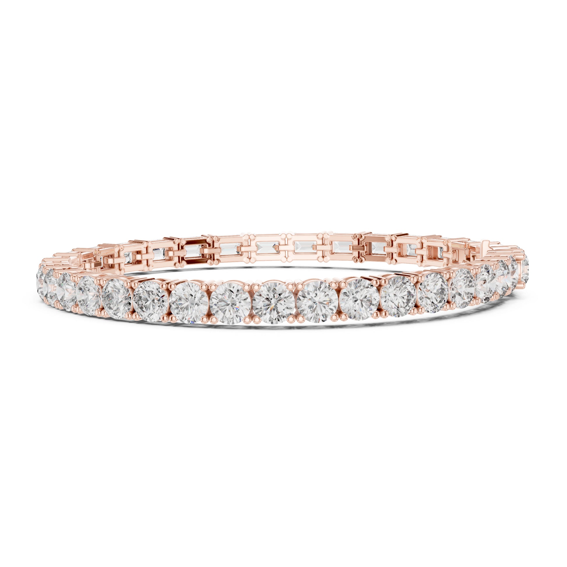 Vera 12 Carat Round Lab Grown Diamond Tennis Bracelet