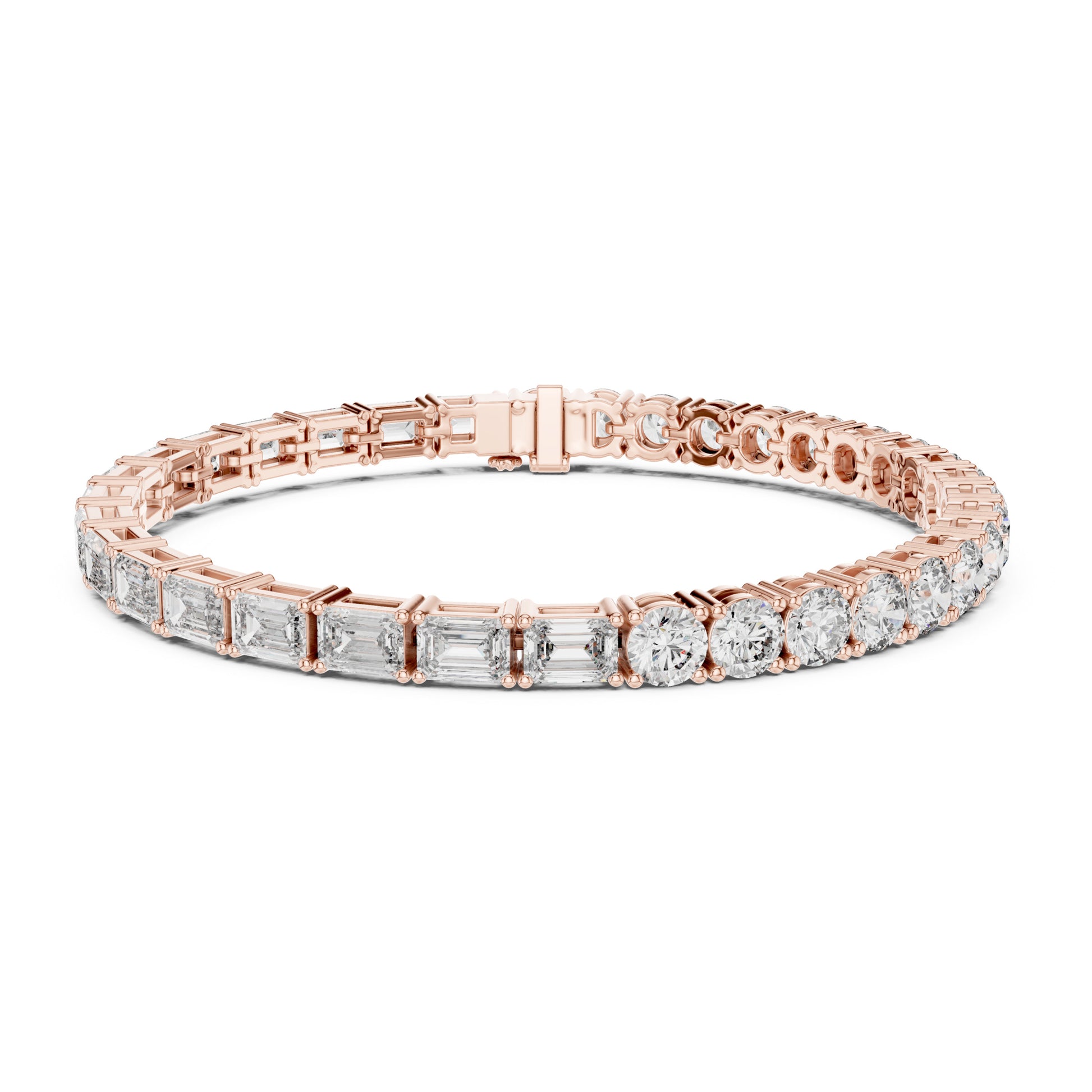 Vera 12 Carat Round Lab Grown Diamond Tennis Bracelet