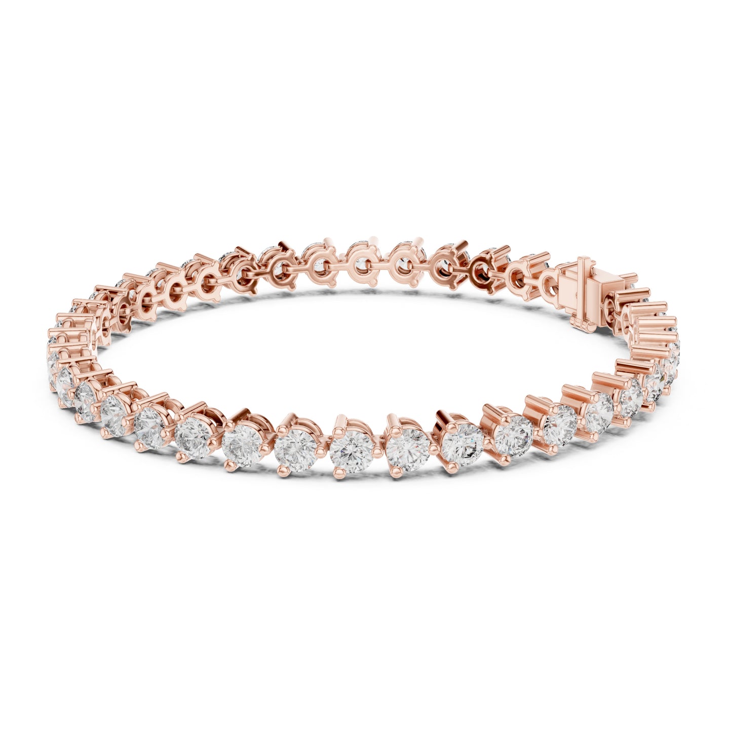 Aurora 8 Carat Round Lab Grown Diamond Bezel Tennis Bracelet