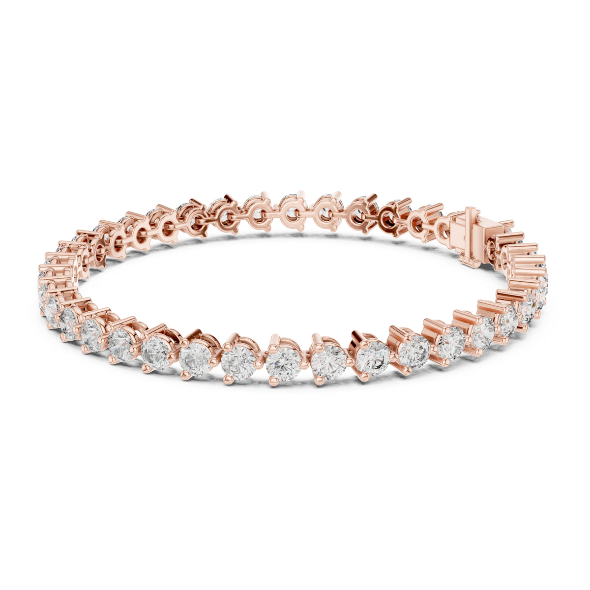 Aurora 8 Carat Round Lab Grown Diamond Bezel Tennis Bracelet