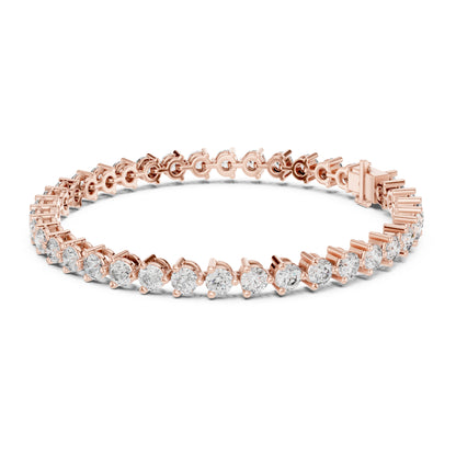Aurora 8 Carat Round Lab Grown Diamond Bezel Tennis Bracelet
