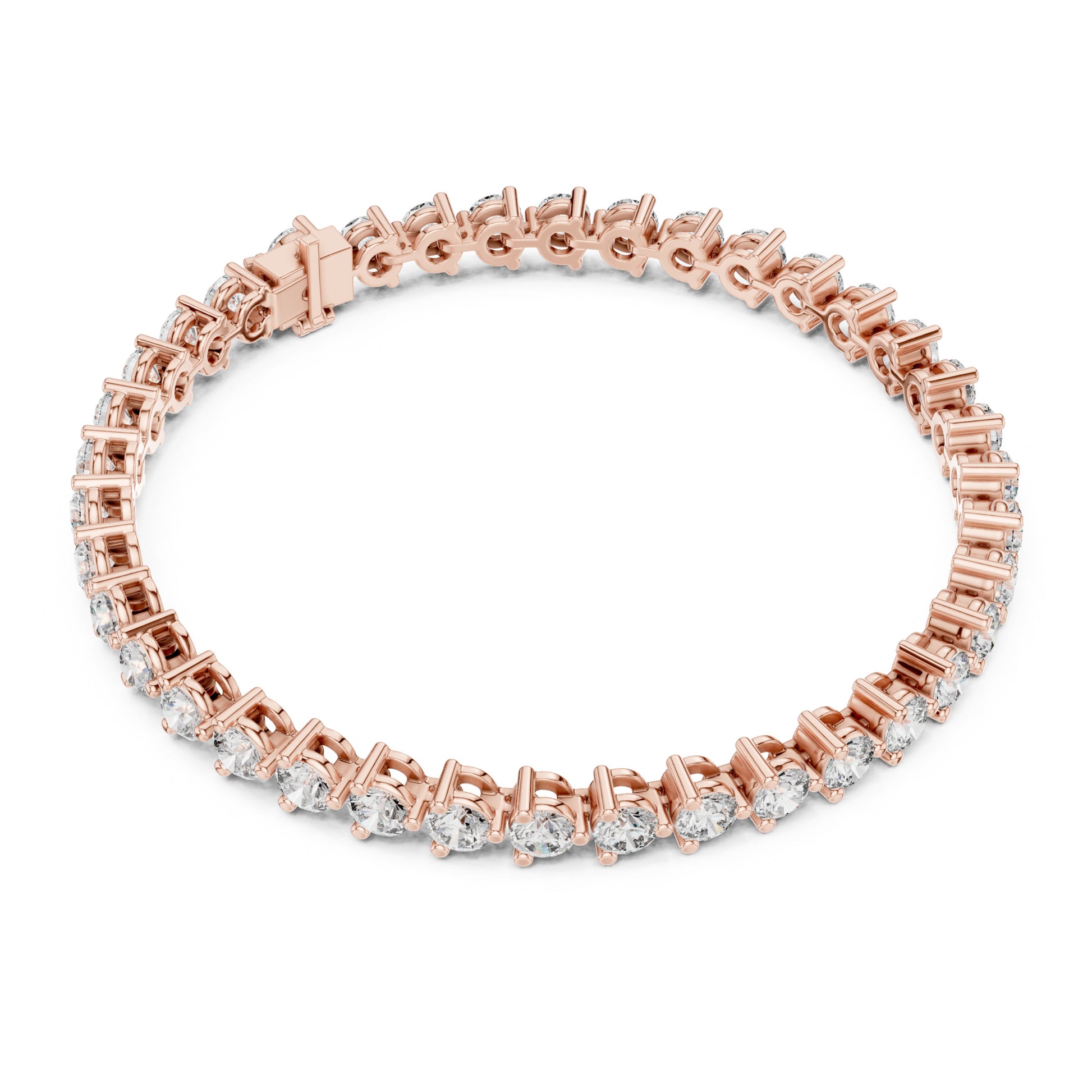 Aurora 8 Carat Round Lab Grown Diamond Bezel Tennis Bracelet