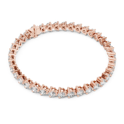 Aurora 8 Carat Round Lab Grown Diamond Bezel Tennis Bracelet