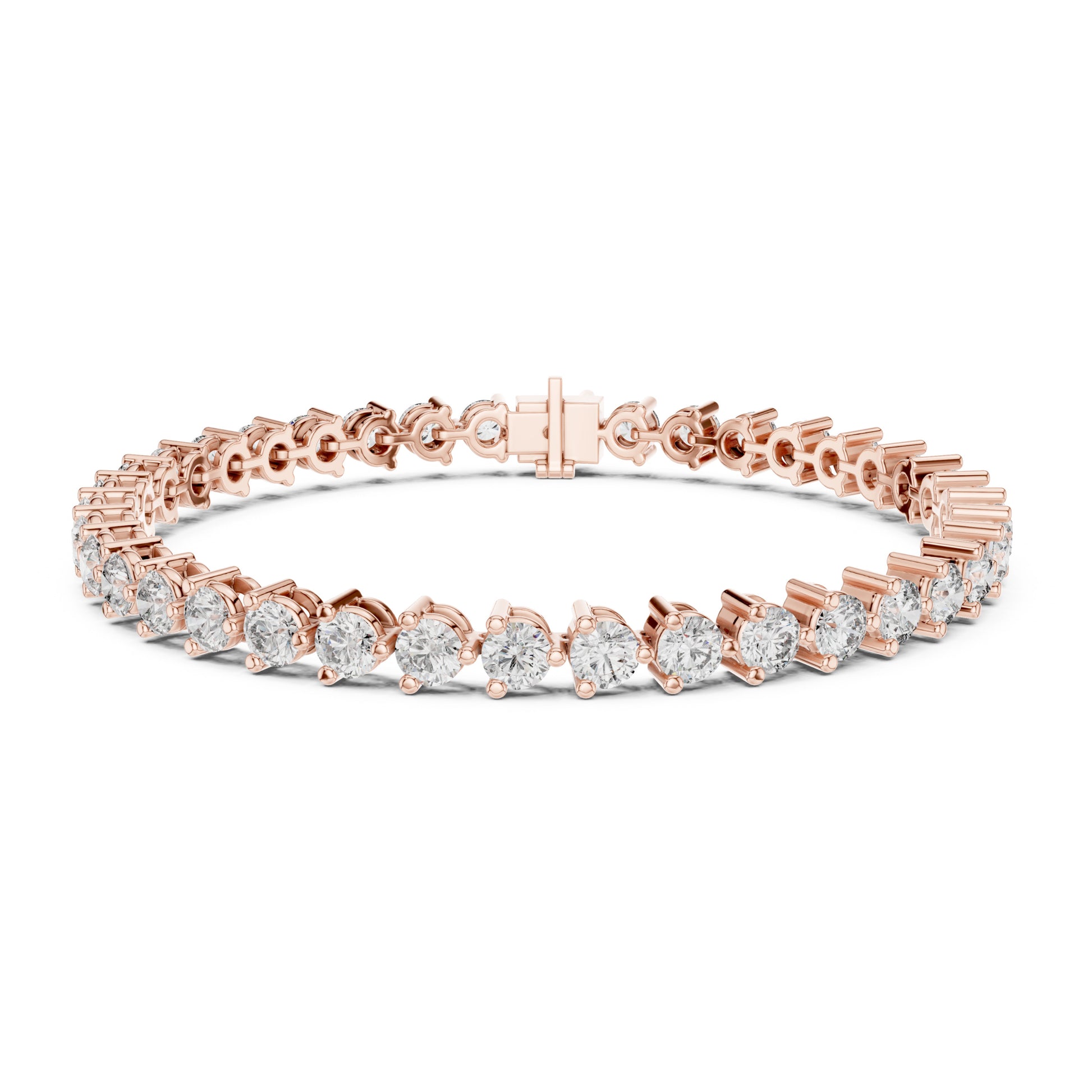 Aurora 8 Carat Round Lab Grown Diamond Bezel Tennis Bracelet